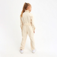 Комбинезон для девочки MINAKU: Casual collection KIDS цвет бежевый, рост 122