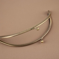 Фермуар пришивной &laquo;Полукруг&raquo;, 20 &times; 9 см, цвет бронзовый