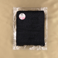 Кружевная эластичная ткань, 190 мм &times; 23 &plusmn; 1 м, цвет чёрный