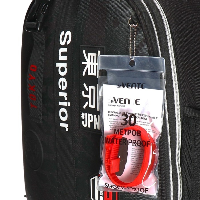 Рюкзак каркасный 38 х 29 х 17, deVENTE Choice Lite 17L, Superior, черный 7033428