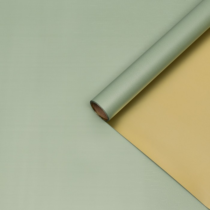 Пленка для цветов Пленка для цветов "Пленка с золотом", цвет серо-зелёный, 58 см х 5 м