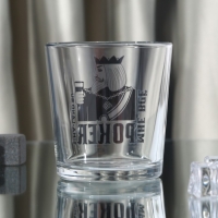 Стакан стеклянный для виски &laquo;POKER&raquo;, 250 мл