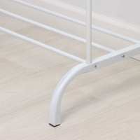 Вешалка двойная напольная металлическая для одежды, с полкой, 110&times;62&times;150 см, цвет белый