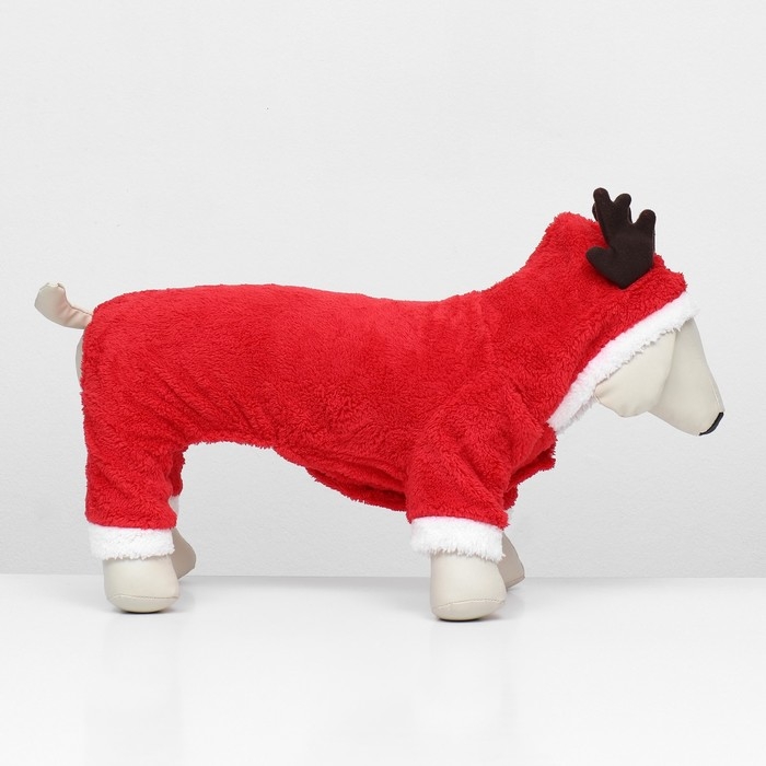 Новогодний костюм Новогодний костюм "Олень", XS (ДС 16, ОГ 27 см), красный