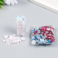 Декор "Полубусины и стразы. Градиент розово-голубой" d=6 мм 10г 200 шт 5х2,5 МИКС Декор "Полубусины и стразы. Градиент розово-голубой" d=6 мм 10г 200 шт 5х2,5 МИКС