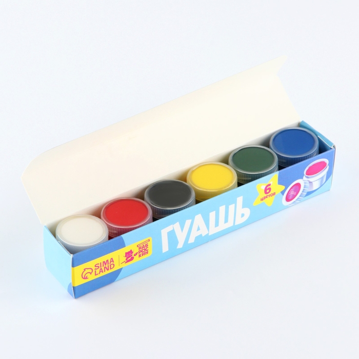 Гуашь 6 цветов по 20 мл &laquo;1 сентября: Наброскин&raquo;
