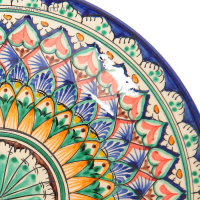 Тарелка Риштанская Керамика "Узоры", 27 см, синий Тарелка Риштанская Керамика "Узоры", 27 см, синий