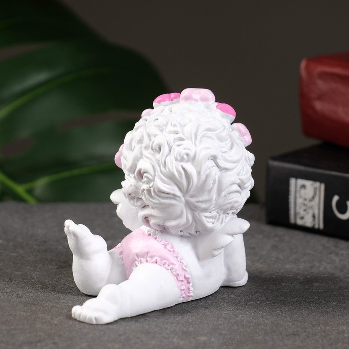 Фигура Фигура "Ангел лежит ручки в пол" 7х5х7см