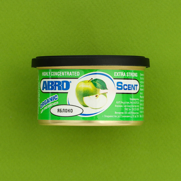 Освежитель воздуха Освежитель воздуха "Органик" Зеленое яблоко ABRO, 57 г