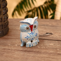 Сувенир "Сова - цветочная роспись" дерево 10 см Сувенир "Сова - цветочная роспись" дерево 10 см