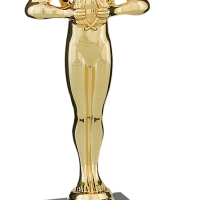 Кубок наградная фигура &laquo;Золотой директор&raquo;, оскар, пластик, подставка камень, 18 х 6 см