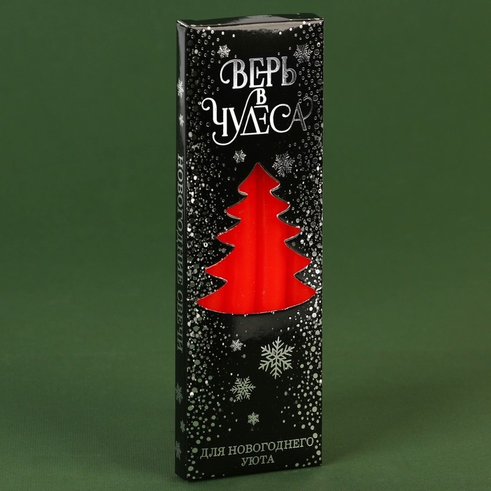 Набор новогодних восковых свечей «Новый год: Верь в чудеса», 4 шт., красные, 15 х 1 х 1 см. Набор новогодних восковых свечей «Новый год: Верь в чудеса», 4 шт., красные, 15 х 1 х 1 см.