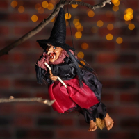 Баба-яга в атласной одежде, висит, музыкальная Баба-яга в атласной одежде, висит, музыкальная