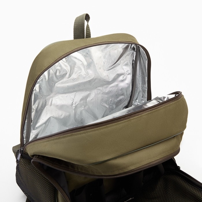 Терморюкзак, 30 л, Терморюкзак, 30 л, "Мастер К", с отделением для посуды, 40 х 34 х 23 см, хаки