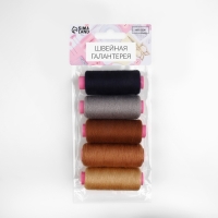 Набор ниток &laquo;Мокрый асфальт&raquo;, 40/2, 200 м, 5 шт, цвет разноцветный