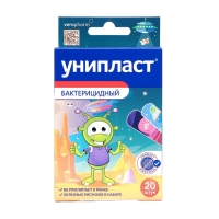 Лекопластырь Униплатс бактерицидный "Космический", 20 шт Лекопластырь Униплатс бактерицидный "Космический", 20 шт