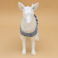 Свитер "Волна", M (ДС 26, ОШ 26, ОГ 28-46 см), голубой