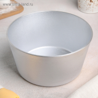 Хлебная форма, 18×18×9 см, средняя, круглая, цвет серебряный Хлебная форма, 18×18×9 см, средняя, круглая, цвет серебряный