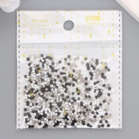 Бисер стекло 11/0 "Матовый. Меланж чёрно-белый" 10 гр Бисер стекло 11/0 "Матовый. Меланж чёрно-белый" 10 гр