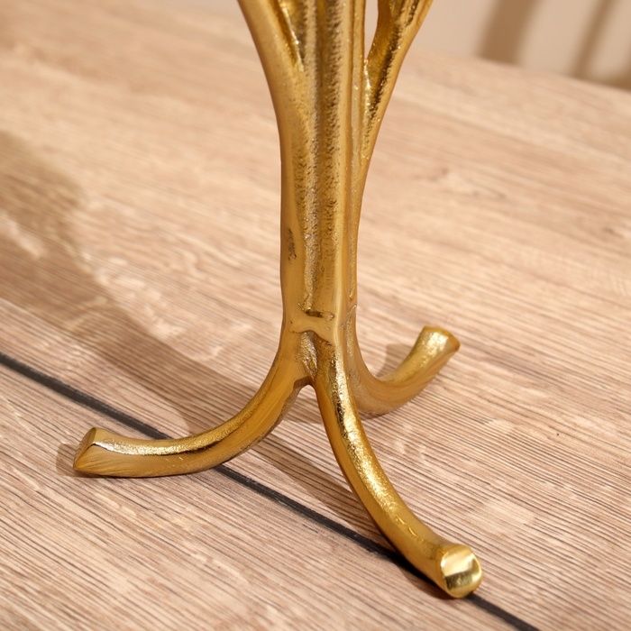 Подсвечник Подсвечник "Цветы" алюминий 15х12х30 см