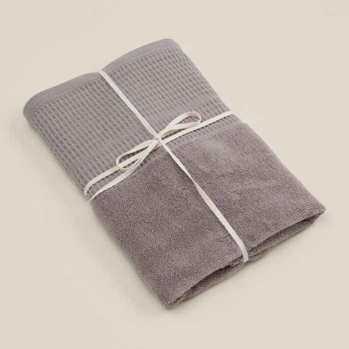 Полотенце махровое SL HOME: Waffle "Софт Мист" 100х180 см, 100% хлопок, 490 г/м2