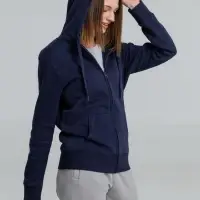 Толстовка на молнии с капюшоном унисекс King, темно-синяя, размер 3XL