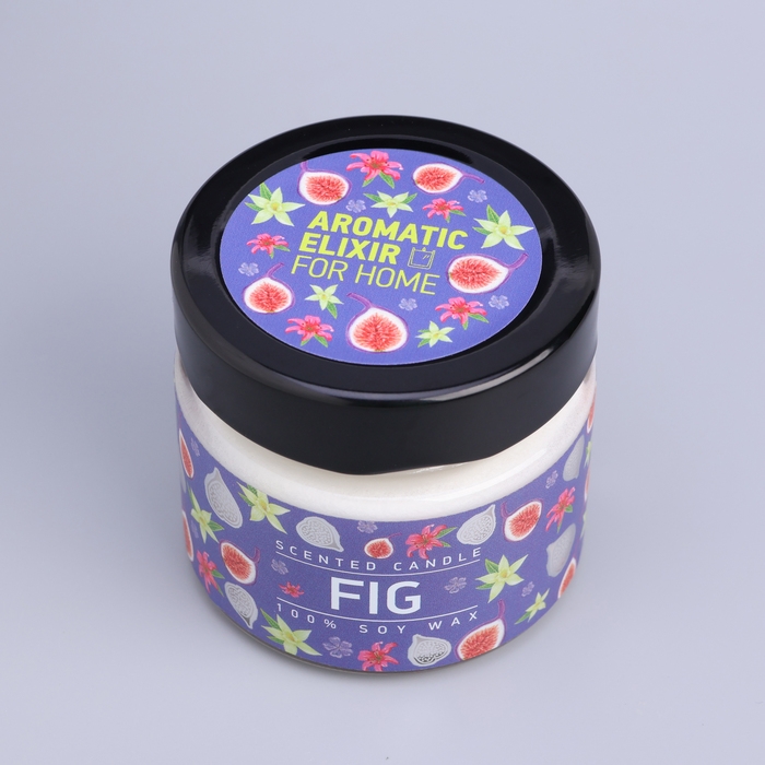 Свеча ароматическая в банке Свеча ароматическая в банке "Спелый инжир", совый воск, 80 г