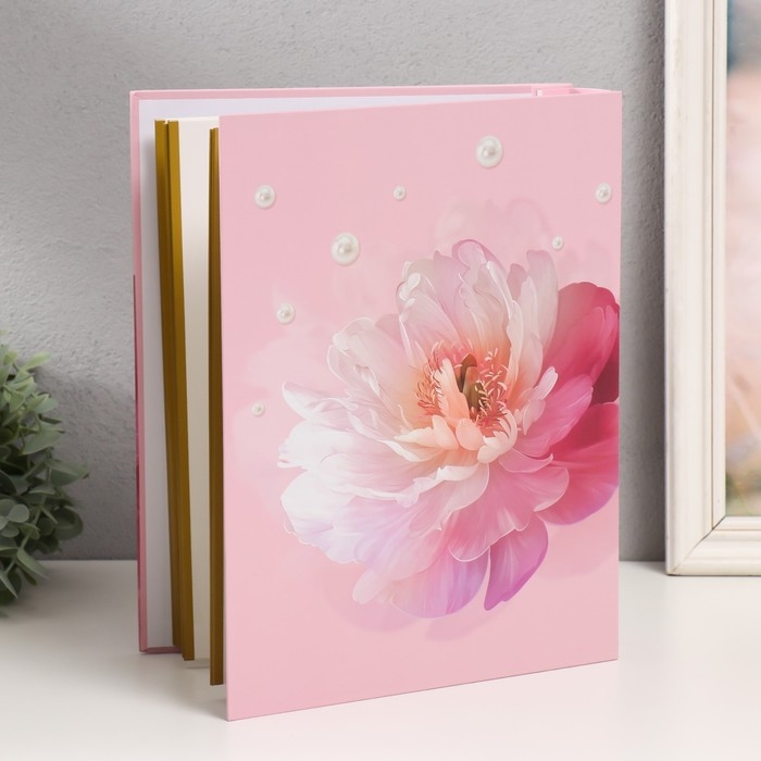 Фотоальбом магнитный 20 листов "Пион" золото/серебро в коробке МИКС 5,8х23,7х29,8 см