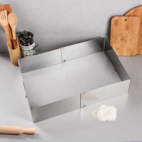 Форма раздвижная для выпечки &laquo;Прямоугольная&raquo;, h-10 см, 18х32 - 26х50 см