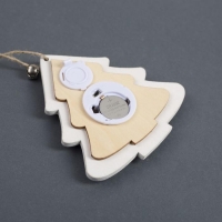 Ёлочная игрушка «Ёлочка с оленем», от батареек, свечение тёплое белое Ёлочная игрушка «Ёлочка с оленем», от батареек, свечение тёплое белое