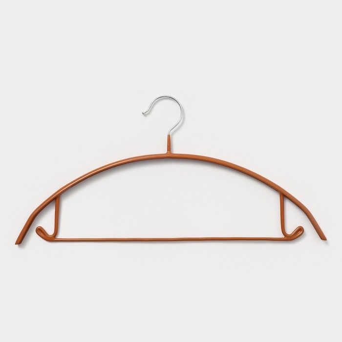 Плечики - вешалки для одежды Доляна, 42×20 см, 4 шт, антискользящее покрытие, цвет бронзовый Плечики - вешалки для одежды Доляна, 42×20 см, 4 шт, антискользящее покрытие, цвет бронзовый