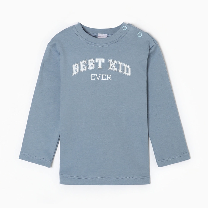 Футболка с дл. рукавом Крошка Я Street style, рост 74-80 см, голубой Футболка с дл. рукавом Крошка Я Street style, рост 74-80 см, голубой