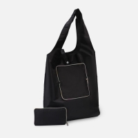 Сумка хозяйственная на кнопке, складная, цвет чёрный Сумка хозяйственная на кнопке, складная, цвет чёрный