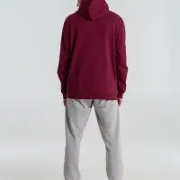 Толстовка с капюшоном унисекс Hoodie, бордовая, размер S Толстовка с капюшоном унисекс Hoodie, бордовая, размер S