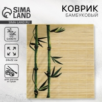 Циновка Макису для приготовления суши и роллов/коврик бамбуковый &laquo;Бамбук&raquo;, 22 х 24 см