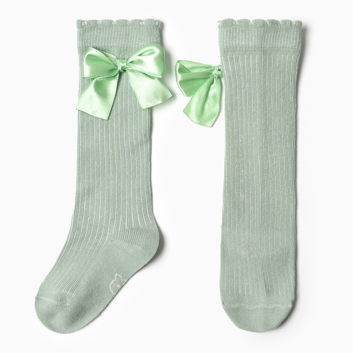 Гольфы Крошка Я &laquo;Бантик&raquo; 12-14 см, зеленый
