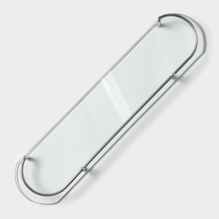 Полка для ванной комнаты, 50×12×4 см, металл, стекло Полка для ванной комнаты, 50×12×4 см, металл, стекло