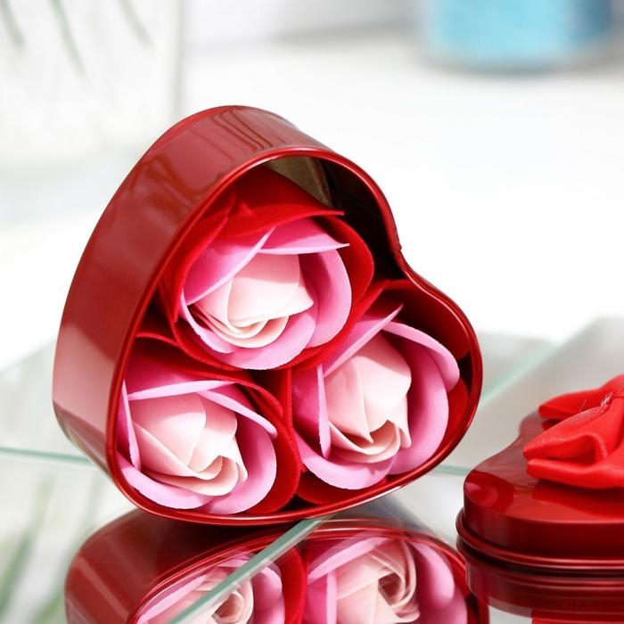 Мыльные розочки, трёхцветные, набор 3 шт. Мыльные розочки, трёхцветные, набор 3 шт.