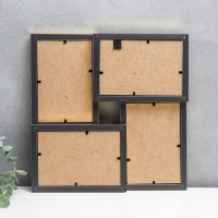 Фоторамка пластик на 4 фото "KRUZO", цв. золотой Фоторамка пластик на 4 фото "KRUZO", цв. золотой