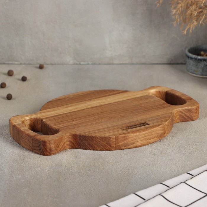 Поднос для подачи с ручками Adelica, 25,5&times;17,5&times;2 см, дуб