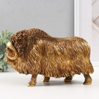 Сувенир полистоун "Овцебык" золотой 27х9,5х16,8 см Сувенир полистоун "Овцебык" золотой 27х9,5х16,8 см