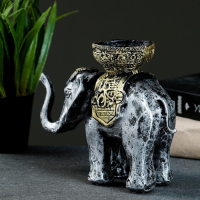 Подсвечник "Слон" серебро 13х19см