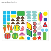 Наклейки обучающие &laquo;Изучаем формы&raquo;, 12 стр.