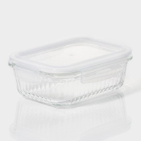 Контейнер для еды из жаропрочного стекла Доляна &laquo;Данте&raquo;, прямоугольный, 640 мл, 17&times;12,5&times;6,3 см