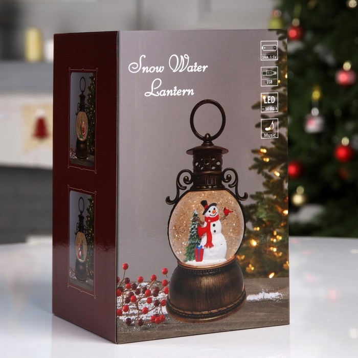 Светодиодная фигура «Фонарь с Дедом Морозом» 11 × 19 × 11 см, пластик, батарейки ААх3 (не в комплекте), USB, свечение тёплое белое Светодиодная фигура «Фонарь с Дедом Морозом» 11 × 19 × 11 см, пластик, батарейки ААх3 (не в комплекте), USB, свечение тёплое белое