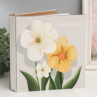 Фотоальбом на 100 фото 10х15 см "Крупные цветы с зелеными листьями" 22х4х23 см Фотоальбом на 100 фото 10х15 см "Крупные цветы с зелеными листьями" 22х4х23 см