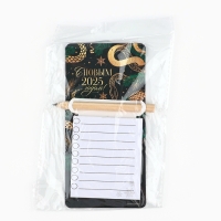 Магнит новогодний с блоком для записи и карандашом &laquo;Новый год: 2025 год&raquo;, 7 х 14,4 см
