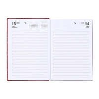 Ежедневник датированный 2025 года, deVENTE. Flag, Attomex. Arkona, твердая обложка бумвинил с поролоном, ляссе, блок 70 г/м2, красный