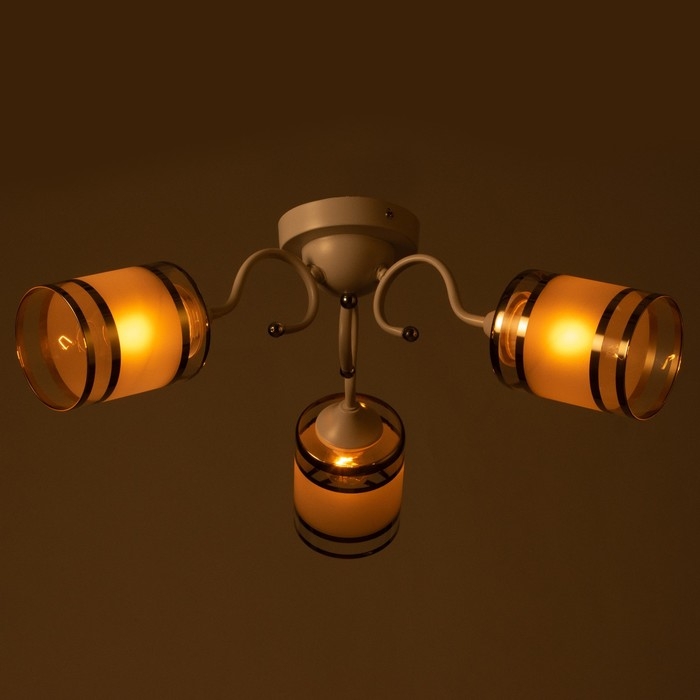 Люстра " Эмма" 3хЕ27 40Вт белый 51х51х25см BayerLux