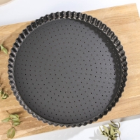 Форма для выпечки Доляна Galaxy перфорированная, 30×3 см, съёмное дно, антипригарное покрытие Форма для выпечки Доляна Galaxy перфорированная, 30×3 см, съёмное дно, антипригарное покрытие